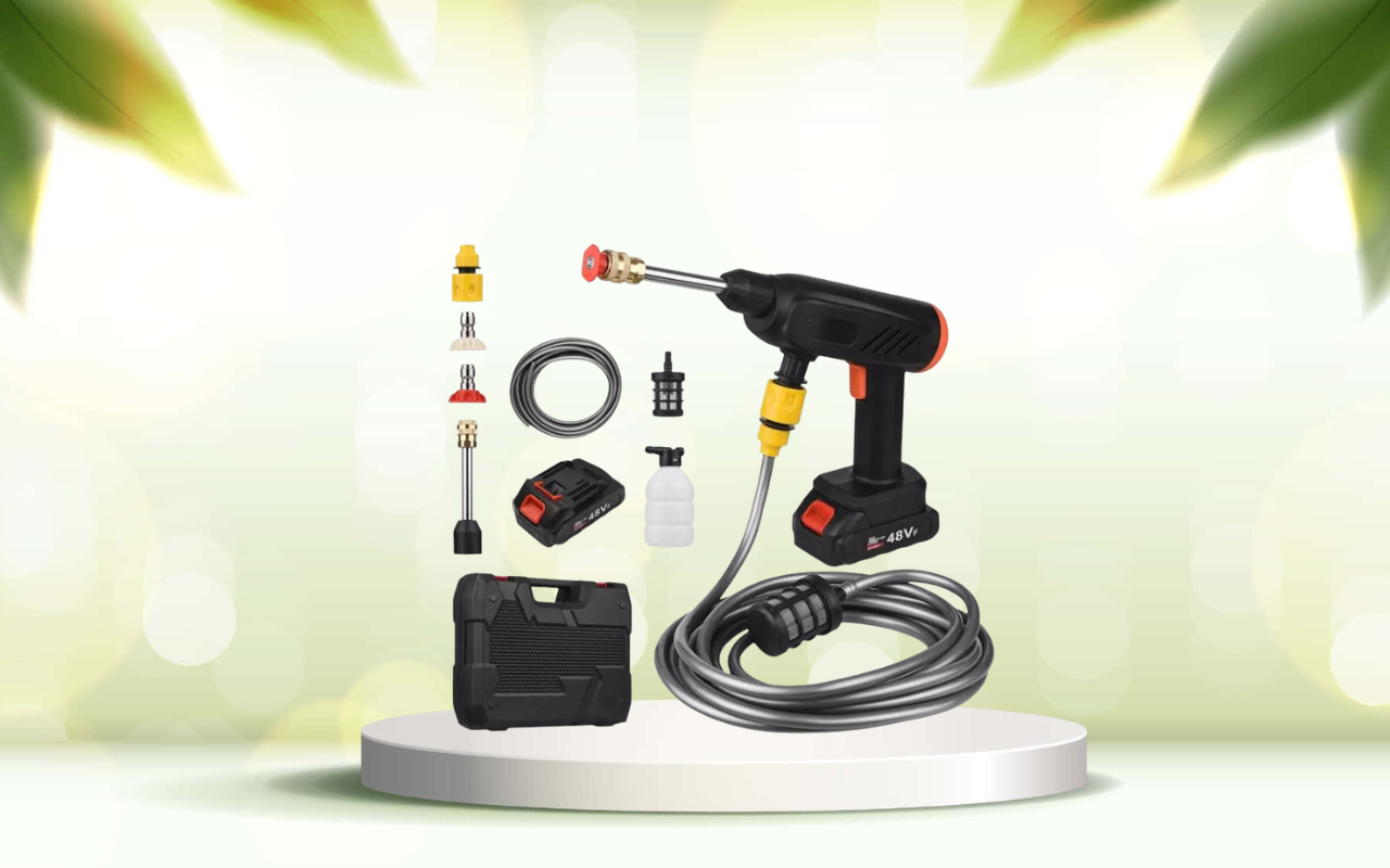 Scopri come pulire ovunque con la pistola idropulitrice elettrica portatile