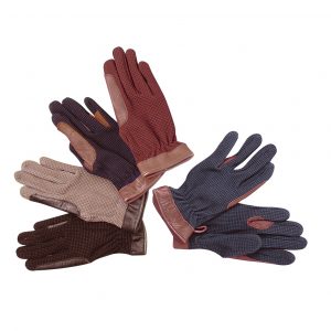 GUANTI COTONE ELASTICO E PELLE